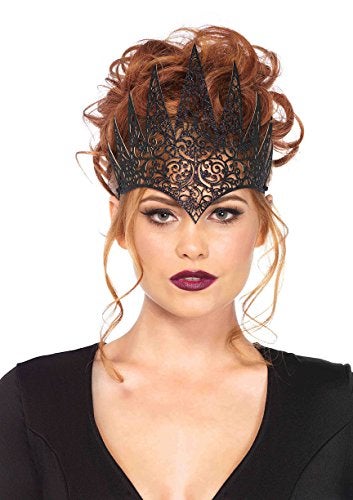 Leg Avenue womens Fairy Tale Queen Crown Adult Sized Costumes, Black, One Size US - Image 2