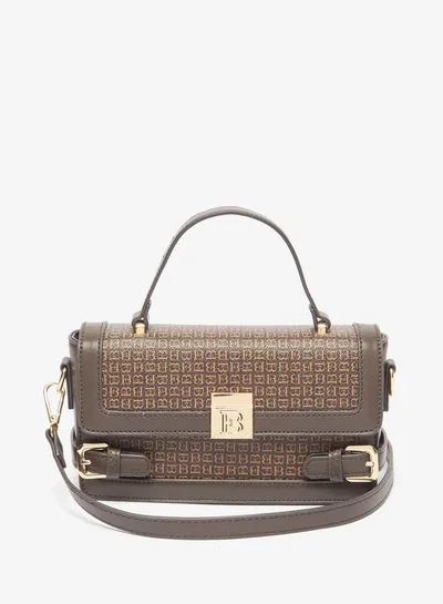 فلورا بيلا من شو إكسبرس Women Monogram Print Satchel Bag with Button Closure