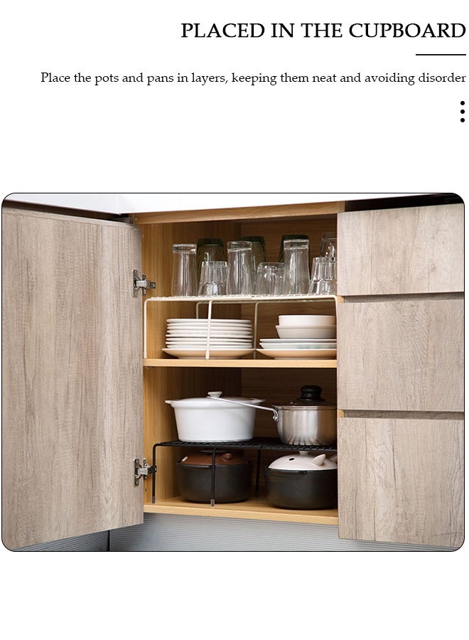 DUNISO Extendable Kitchen Storage Rack, Expandable  Spice Organizer with Adjustable Shelves, Metal Wire Pantry Storage Shelves，Multi-Functional Cabinet Shelf for Organizing Pots,Bowls,Seasoning - Image 5