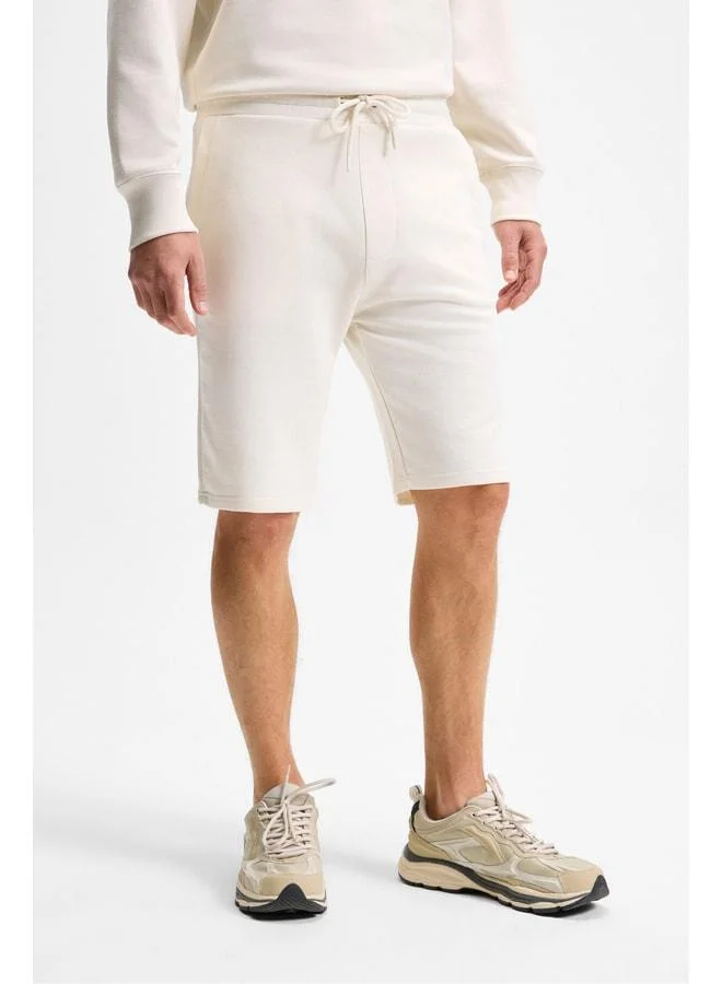 Grimelange GREXON Men's Cotton Regular Fit Beige Shorts & Bermuda.