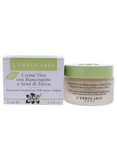L'Erbolario Face Cream With Hawthorn And Pumpkin Seeds Hides Blemishes And Prevents Breakouts Moisturizes And Tones Skin Fast Absorbing Nongreasy Night Treatment For Oily Skin 1.6 Oz 