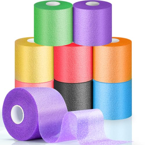 Aiythouy New 2026 8Pack Randomly Colored Pre Wrap Tape Premium Prewrap Athletic Tape for Hair Soccer Sports PreWrap Foam Underwrap Headbands - Image 1