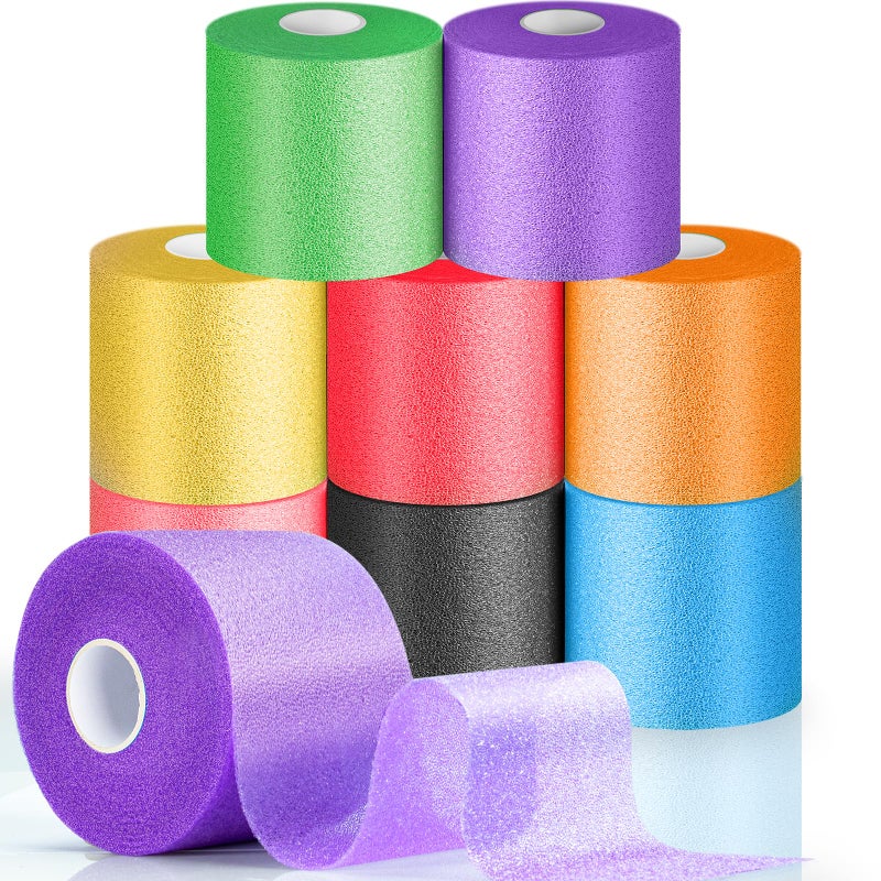 Aiythouy New 2026 8Pack Randomly Colored Pre Wrap Tape Premium Prewrap Athletic Tape for Hair Soccer Sports PreWrap Foam Underwrap Headbands - Image 2