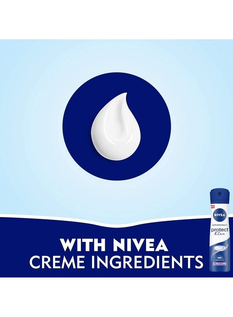 Nivea Protect & Care Deodorant 48h Protection - 150ml - Image 3