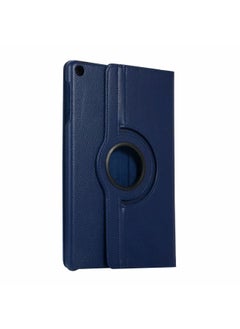 Litchi Pattern Rotating Protective Case For Tab S7 T870 T500 P610 Tablet Pc T220 Leather Cover-Color:Dark Blue-Applicable Model:Samsung TabS3 9.7 T820/T825/T827