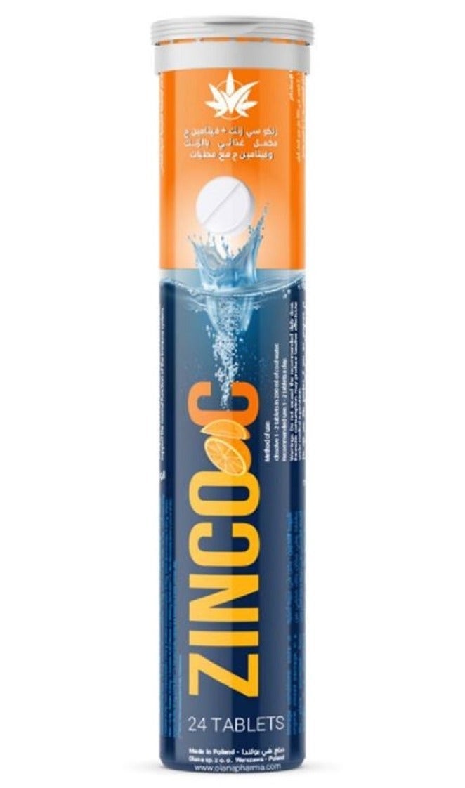 زينكو عبوتين زينكو فيتامين سى 1000مجم زنك 24 قرص - Image 2