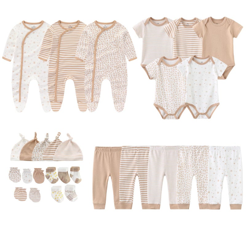 MAMIMAKA Newborn Layette Gift Set 27Piece Baby Girl Clothes Bodysuits Pants Essentials and Accessories 06Months - Image 2