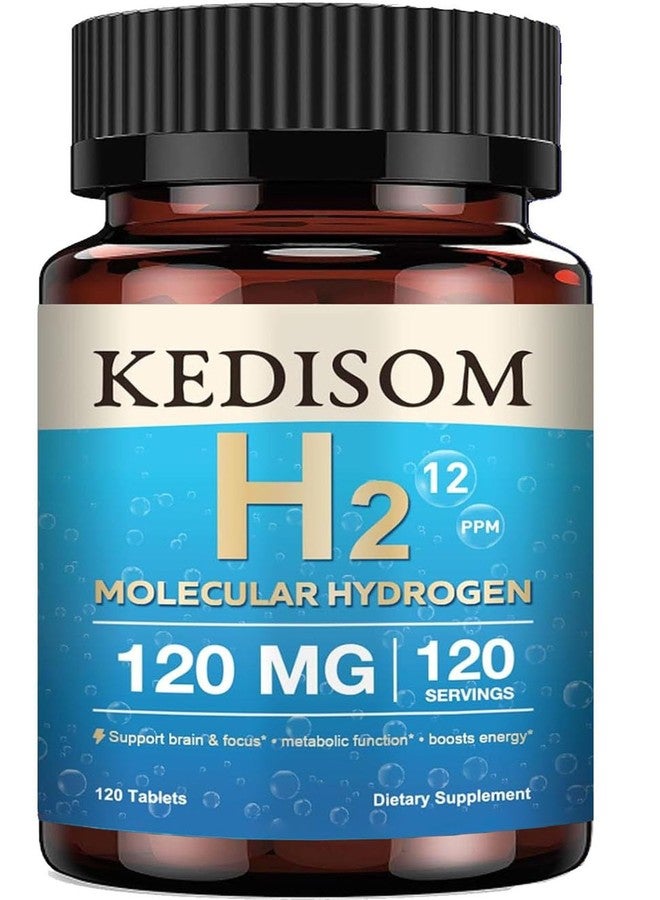 KEDISOM الهيدروجين الجزيئي H2 - يدعم الشيخوخة الصحية، وطاقة الخلايا، وصحة الدماغ - مع المغنيسيوم العنصري - خالٍ من الكائنات المعدلة وراثيًا، وخالٍ من الغلوتين، وخالٍ من الصويا - 120 قرصًا (120 حصة) - Image 1