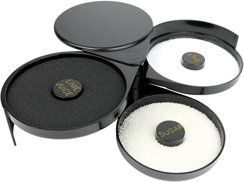 HAINE Bar Accessories Bar Glass Rimmer for Salt Sugar Lime JuiceLemon Slices - Image 1