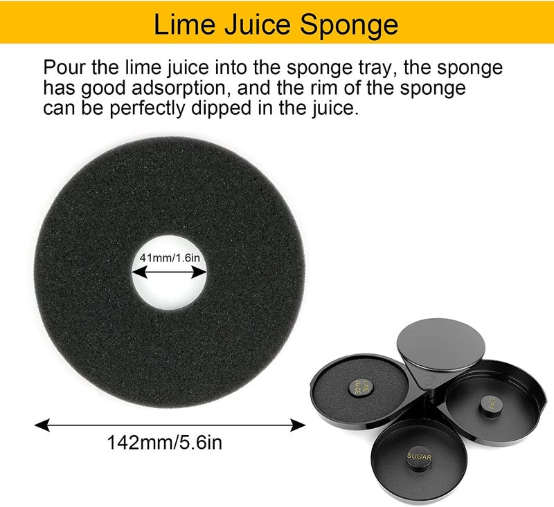 HAINE Bar Accessories Bar Glass Rimmer for Salt Sugar Lime JuiceLemon Slices - Image 4