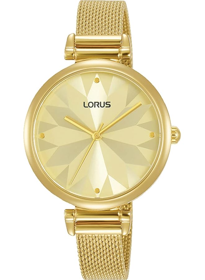 LORUS Light champagne sunray dial analog Quartz Stainless steel watch for Women RG208TX9 - Image 1