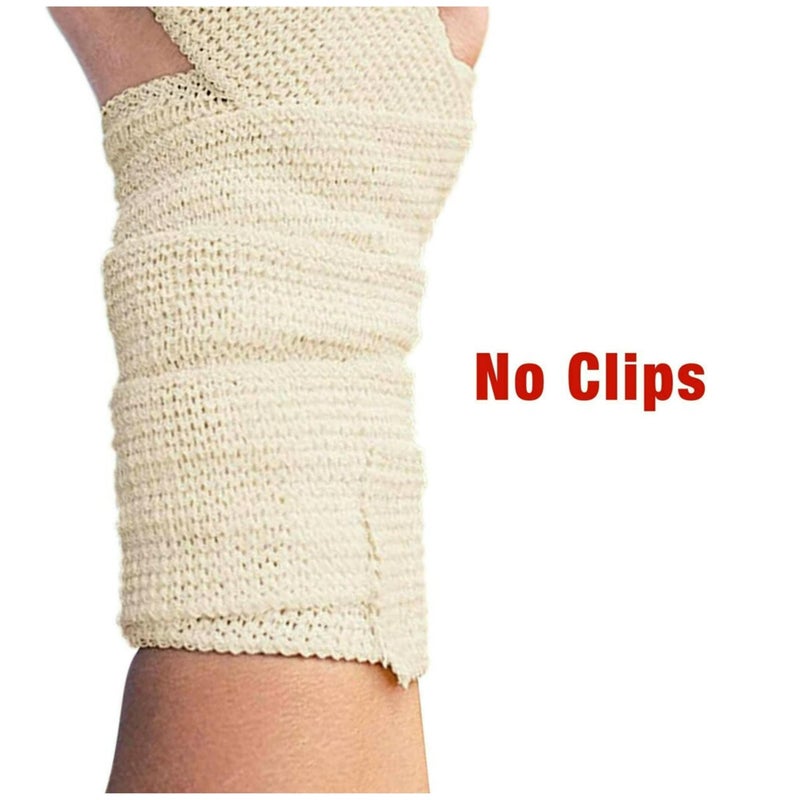 ACE 4 Inch Self-Adhering Elastic Bandage, No Clips, Beige, Great For Leg, Shoulder And More, 1 Count - Image 3