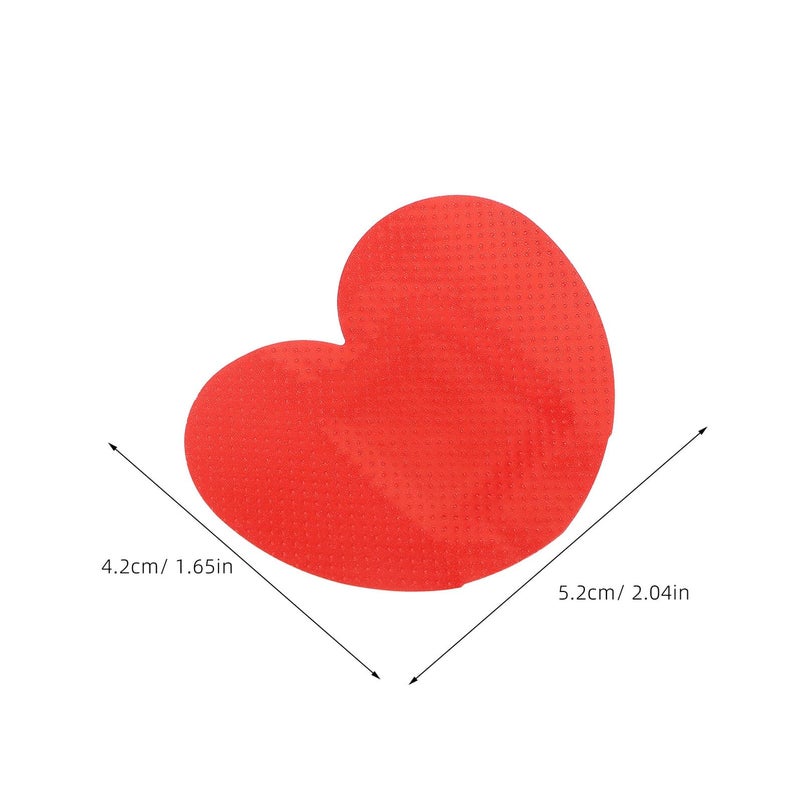 Heart Shaped Adhesive Bandages 20 Pcs Red Cartoon Flexible Breathable for Small Wounds First Aid - Image 3