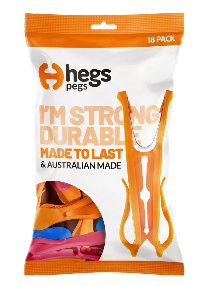 hegs Cloth & Laundry Hanging Clips 18 Pcs Pack - Image 1