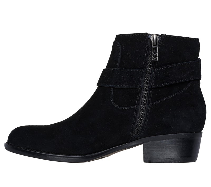 Skechers Women's TEXAS - WESTERNVILLE belted zip bootie, Black/Black, 11 M - Image 2