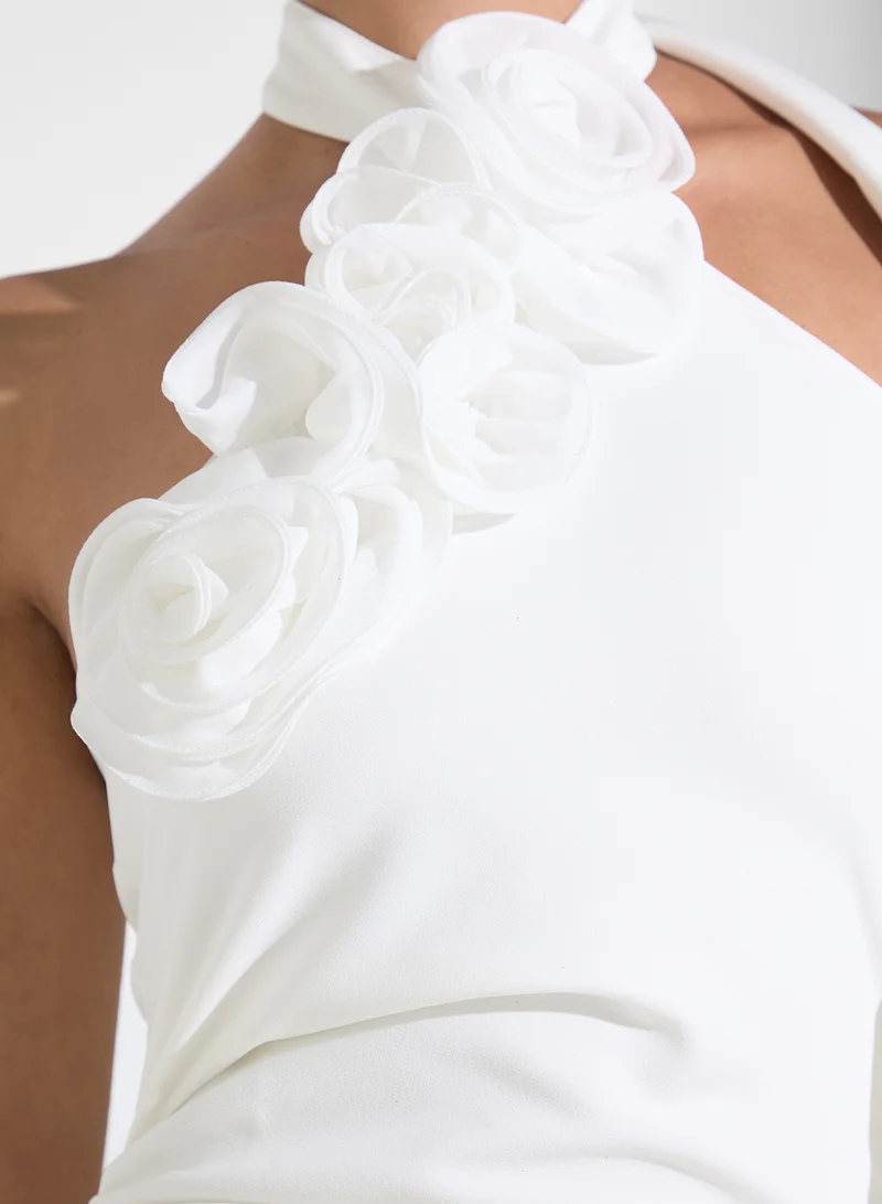 Ginger Boutique Floral One-Shoulder Dress