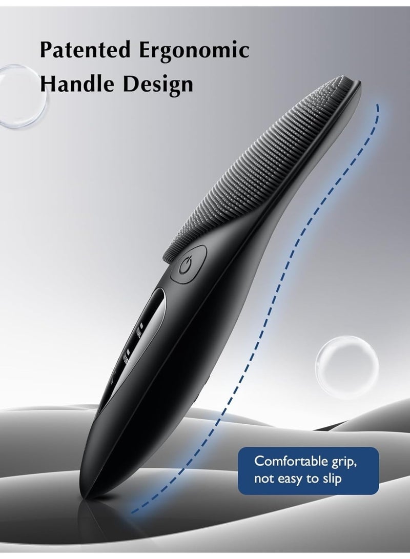 جهاز تنظيف وتدليك الوجه الكهربائي بتقنية الاهتزاز الصوتي – 5 أوضاع تنظيف للبشرة – سيليكون طبي ناعم – مقاوم للماء IPX7 – بطارية 500mAh قابلة لإعادة الشحن – قوة 5 واط لتنظيف عميق وإزالة الرؤوس السوداء وتقشير البشرة والعناية اليومية لجميع أنواع البشرة - Image 5