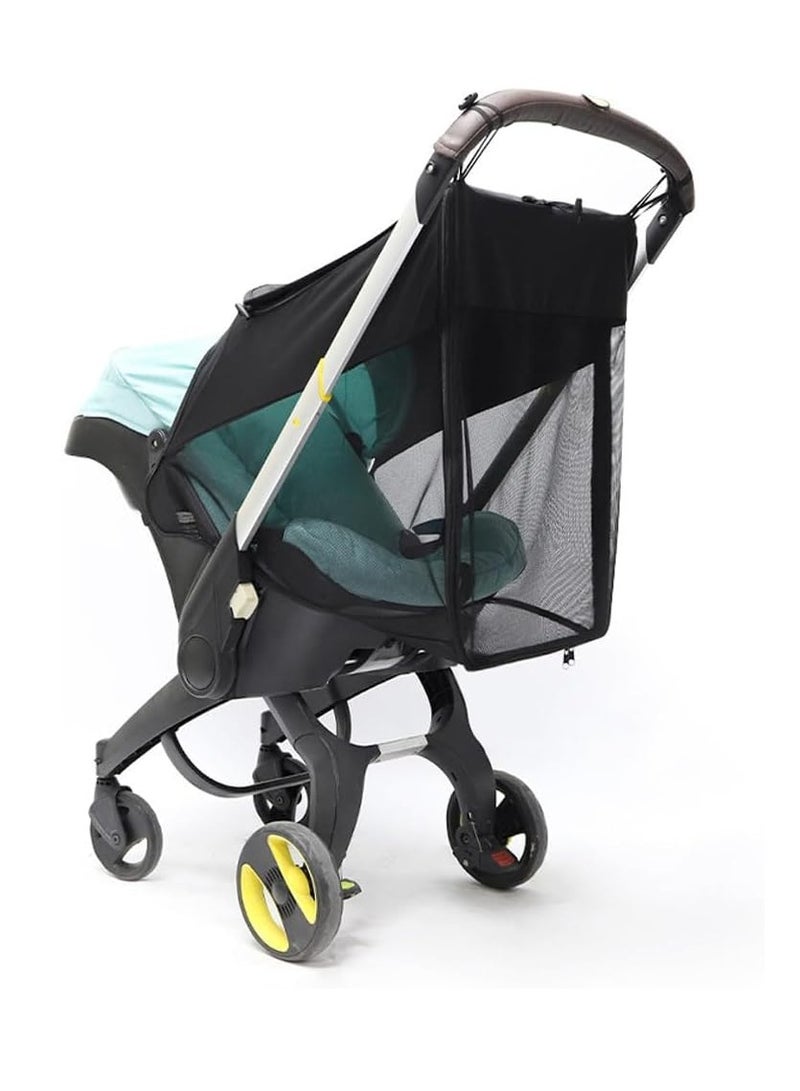 إكسفور 2 in 1 Strollers Sun Shade Net Baby Stroller and Carseat Sunshade Extension UV Protection Sun Cover Awning Umbrella 360° Full Coverage Snooze Shade Breathable Sun Protection Canopy - Image 1