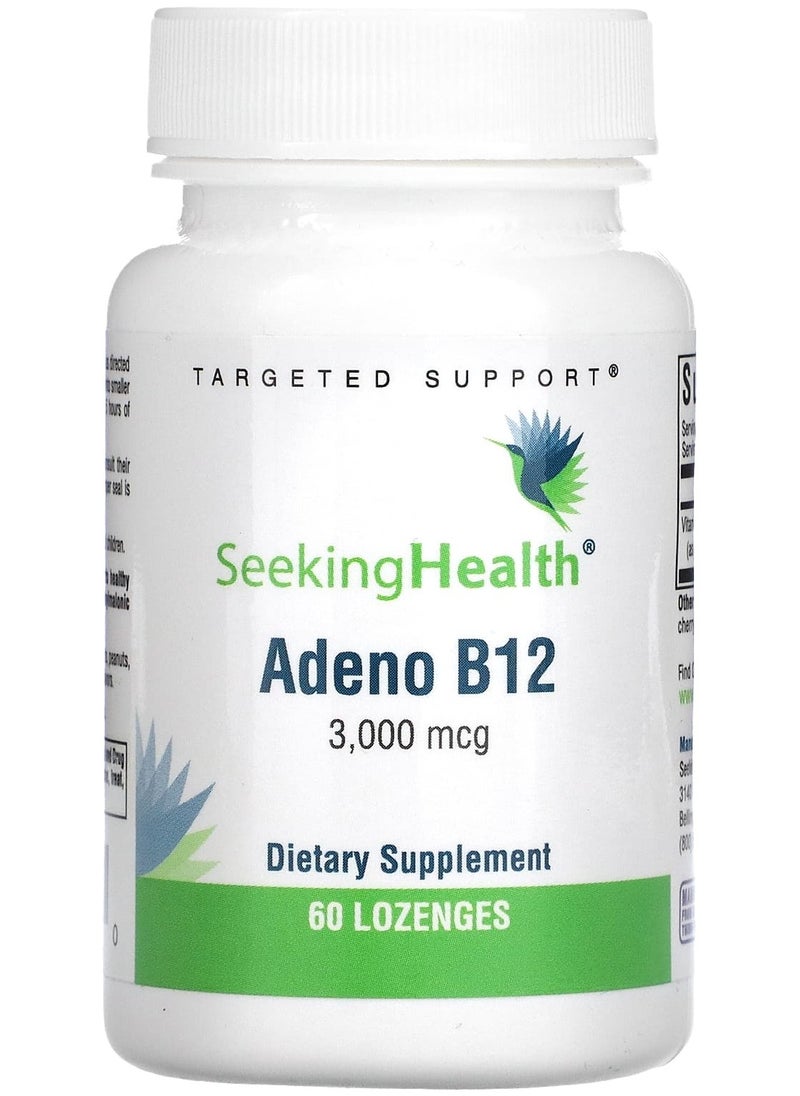 Seeking Health - Adeno B12, 3,000 mcg, 60 Lozenge - Image 1