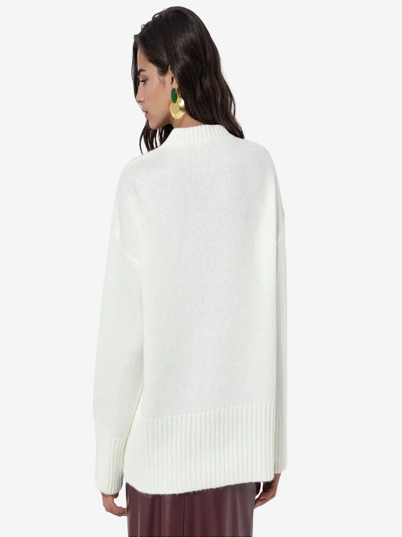 فيورنا VIORNA Plain Crew Neck Sweatshirt