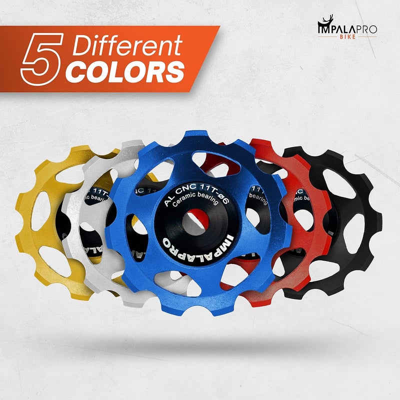 IMPALAPRO Bike Set of 2 Ceramic Jockey Wheels 11t - Derailleur Pulley - Shimano Jockey Wheels 11 Speed - Sram Pulley - Image 2