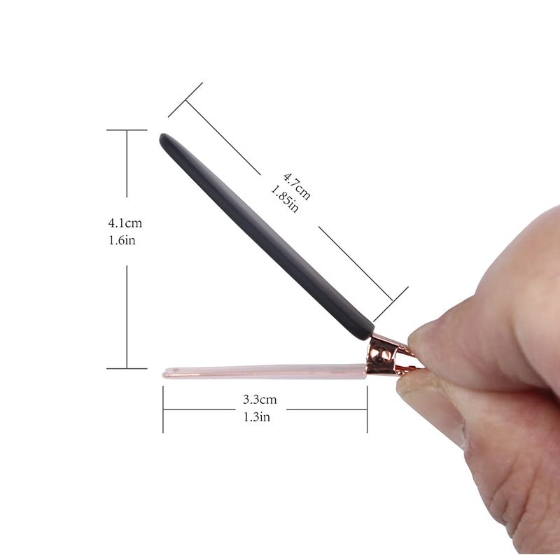 minihope 12 pieces No Bend Hair Clips, No Crease Curl Pin Clips for Makeup Applicationï¼Œ2022 style, non-slip.Hair won't get caught between plastic attached to metal. (Morandi)â€¦ - Image 4