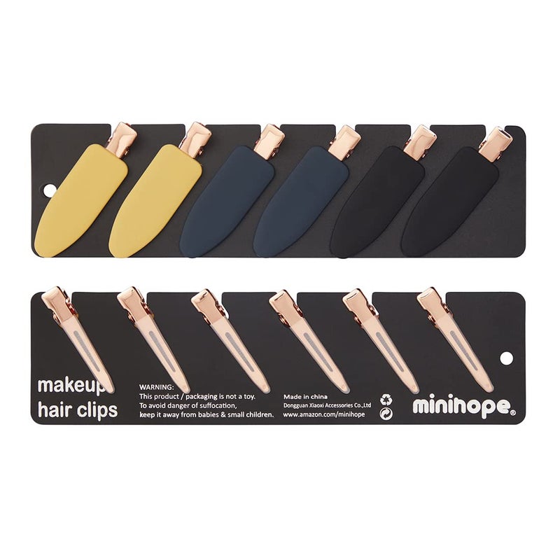 minihope 12 pieces No Bend Hair Clips, No Crease Curl Pin Clips for Makeup Applicationï¼Œ2022 style, non-slip.Hair won't get caught between plastic attached to metal. (Morandi)â€¦ - Image 5