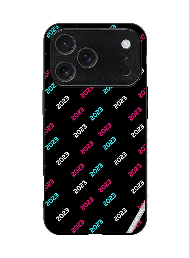 VR CREATIVE Protective Case Cover For Apple iPhone 17 Pro Creative Concept Of 2023 Happy New Year Design Multicolour