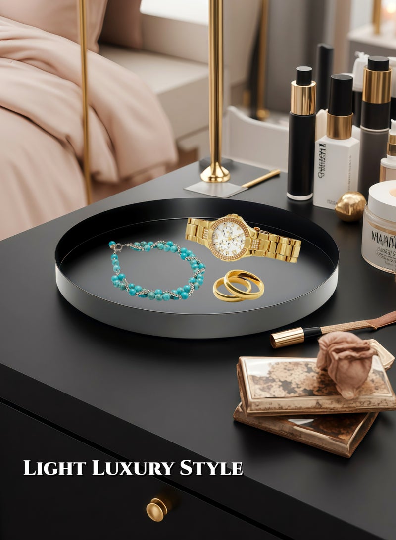 صينية من الفولاذ المقاوم للصدأ بطول 30 سم 430 من الفولاذ المقاوم للصدأ، صينية تقديم، صينية معدنية، طبق حلوى، طبق عرض للديكور، فواكه، شاي بعد الظهر، مطبخ، خدمة الحفلات، منظم المجوهرات ومستحضرات التجميل، صينية رمضان - Image 2