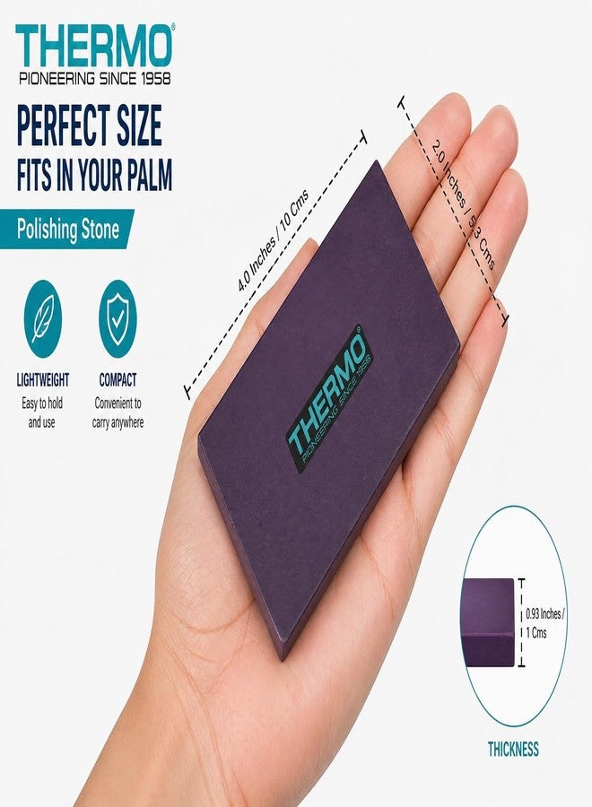 ثيرمو حجر تلميع/شحذ من ماركة Thermo 4 بوصة مستوردة من English Abrasives لشحذ الأدوات وإزالة الخدوش وما إلى ذلك (ناعم) - Image 2