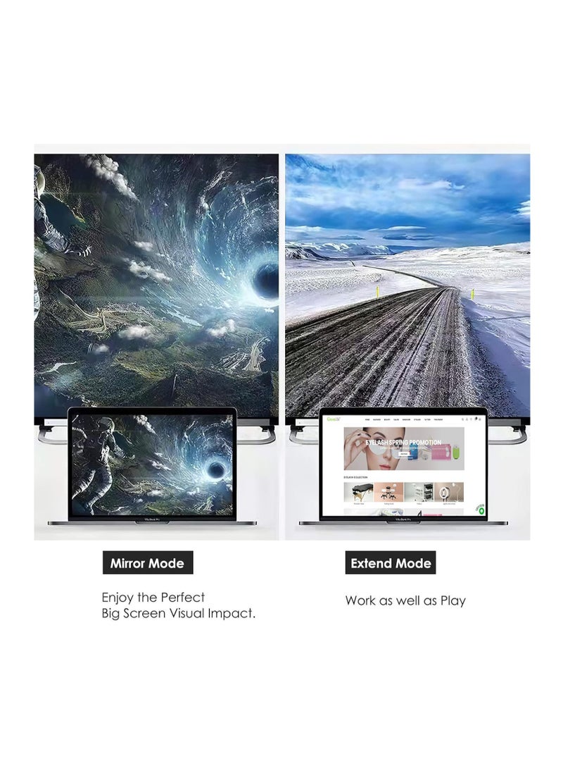 محول منفذ عرض الى HDMI، محول 4K DP الى HDMI 1.4 فولت مطلي بالنيكل لسطح المكتب واللابتوب وجهاز العرض وتلفزيون HD (منفذ ذكر الى HDMI انثى، اسود وفضي، عبوة واحدة)