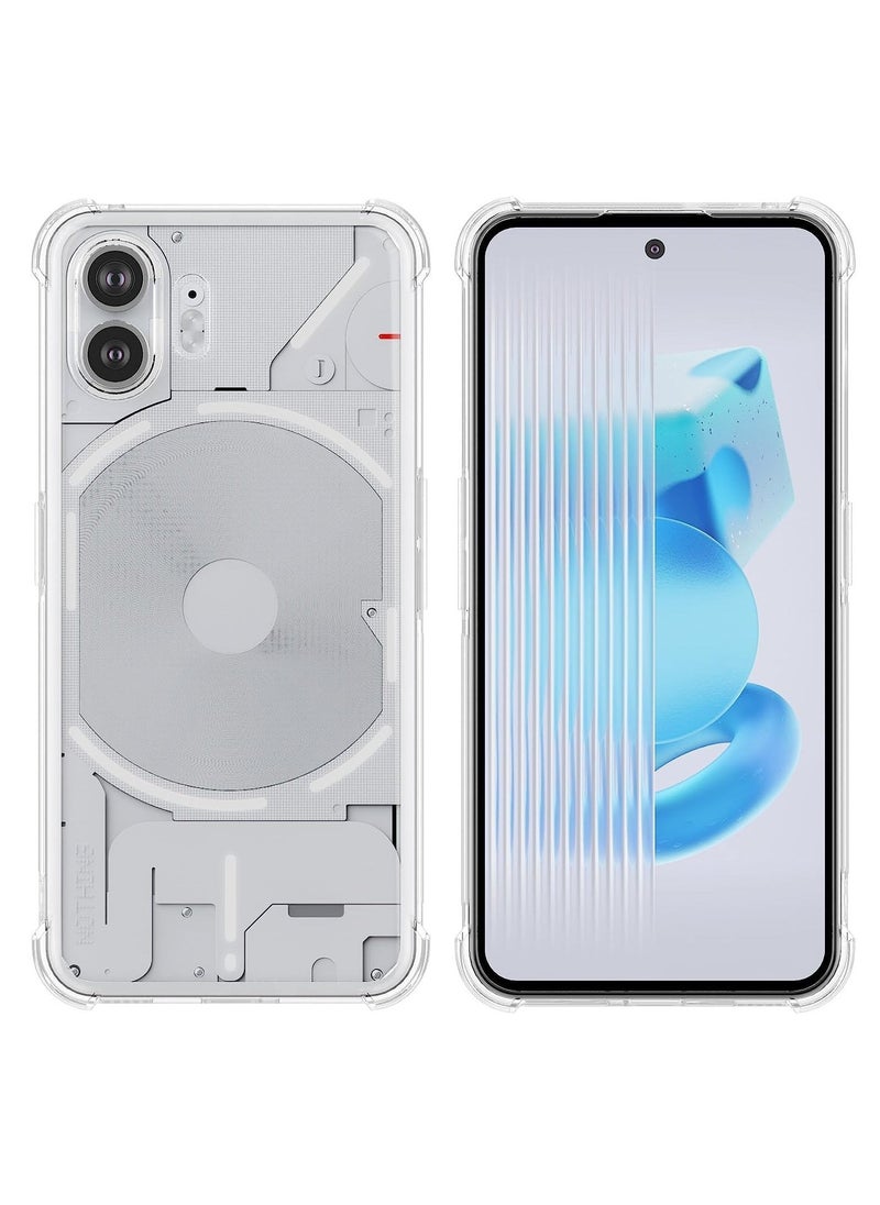 vesus Case for Nothing Phone (2) Clear Cover with Reinforced Corner Bumper Slim Fit Shockproof Flexible TPU Case for Nothing Phone 2 - Image 1
