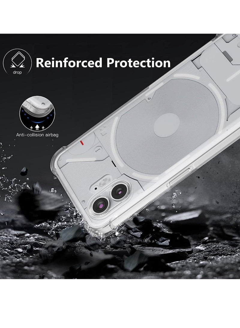 vesus Case for Nothing Phone (2) Clear Cover with Reinforced Corner Bumper Slim Fit Shockproof Flexible TPU Case for Nothing Phone 2 - Image 2