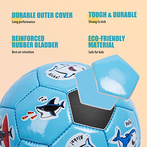 Paokoo Toddler Soccer Ball Size 2 - Small Soft Kids Ball 2 Pack for Ages 1-5 - Cartoon Sports Toy Boys Girls - Great Soccer & Birthday Gift for Babies, Toddlers & Kids Indoor Outdoor Games - Image 4
