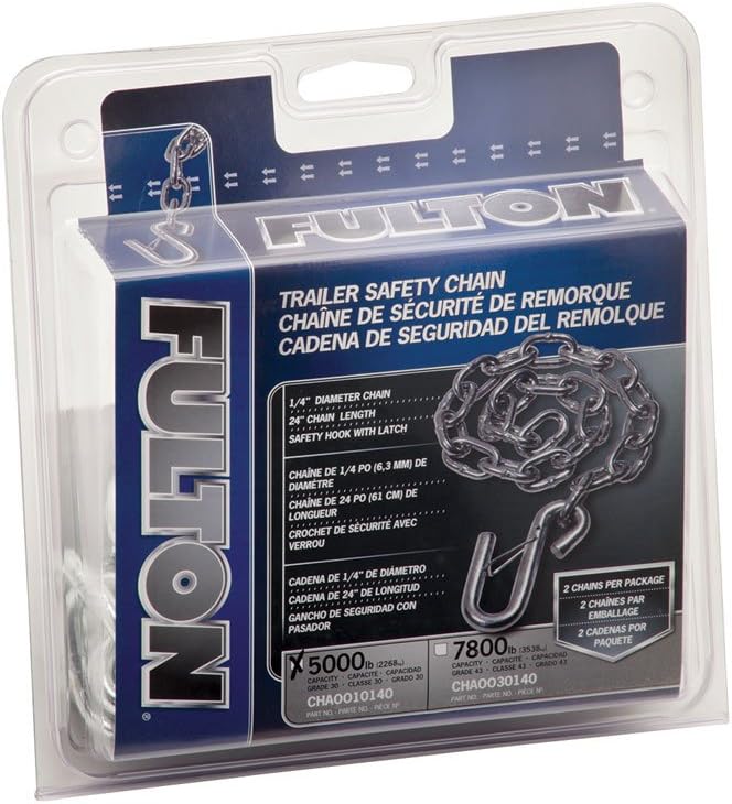 Fulton 24" Trailer Hitch Safety Chain with S-Hook - Image 2