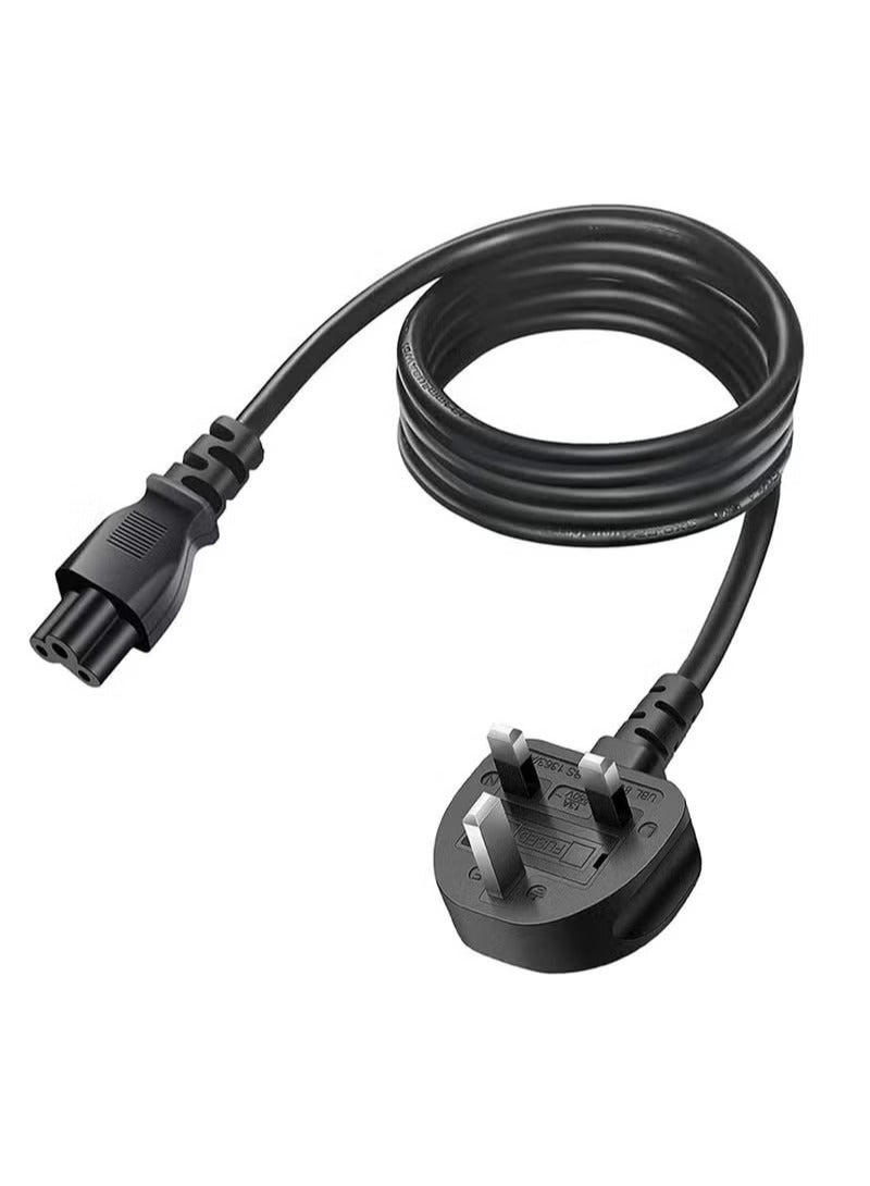 Haing Laptop Power Cable – UK Plug to C5 3-Pin Laptop Power Lead, 1.8M Universal AC Power Cord Replacement for Laptops, Notebooks, Chargers, Printers, Monitors, and Electronics - Image 5
