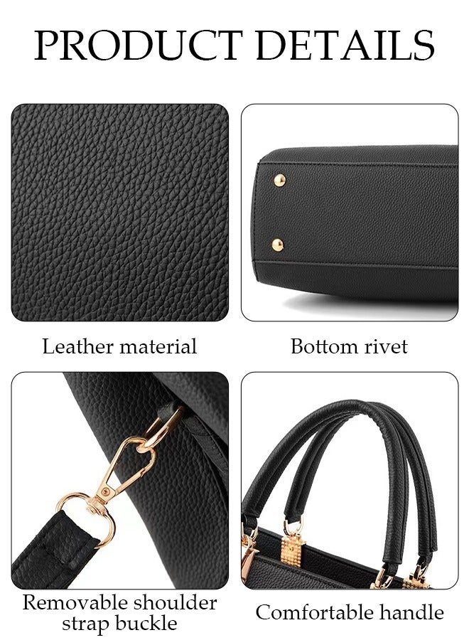 DUNISO Women's Hand Shoulder Bag with Removable Shoulder Strap Top Handle for Ladies Girls College Students Elegant Crossbody Bag for Office Travel Daily Bag - Image 3