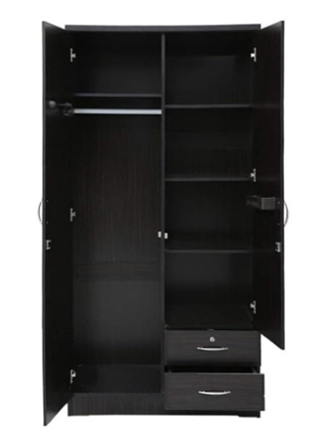 MAF furniture MAF 2 Door Wooden Wardrobe, MAF-622 Cabinet,Cupboard Of Engineered Wood With 1 Lockable Drawer Perfect Modern Stylish Heavy Duty Color WG 50D x 80W x 190H  - Image 3