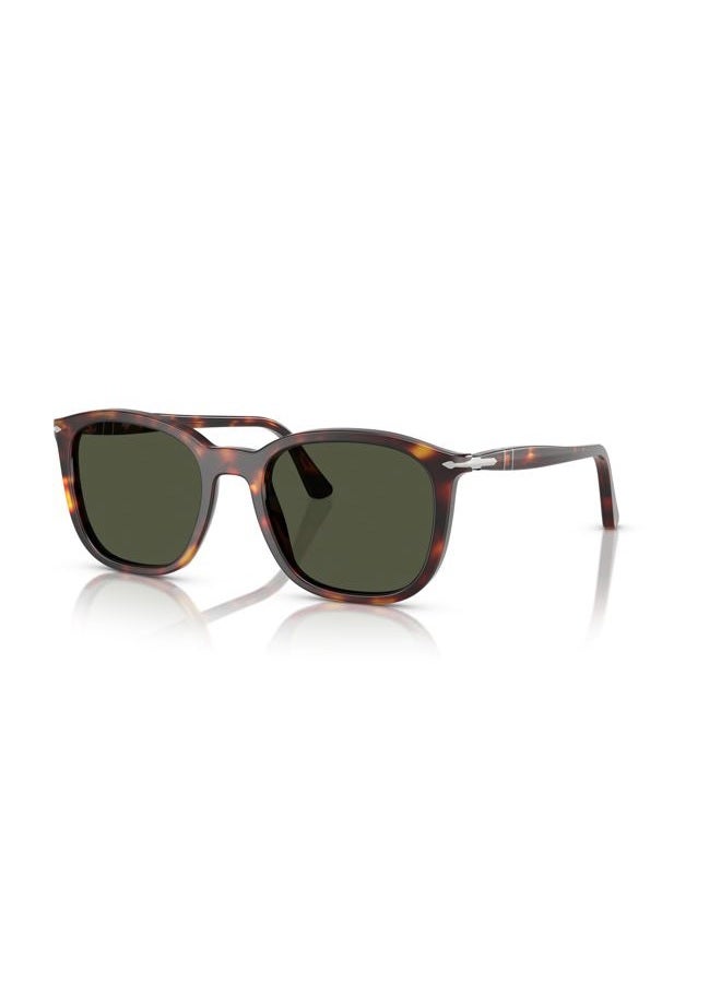 Persol PO3355S Square Sunglasses, Havana/Green, 52 mm - Image 2