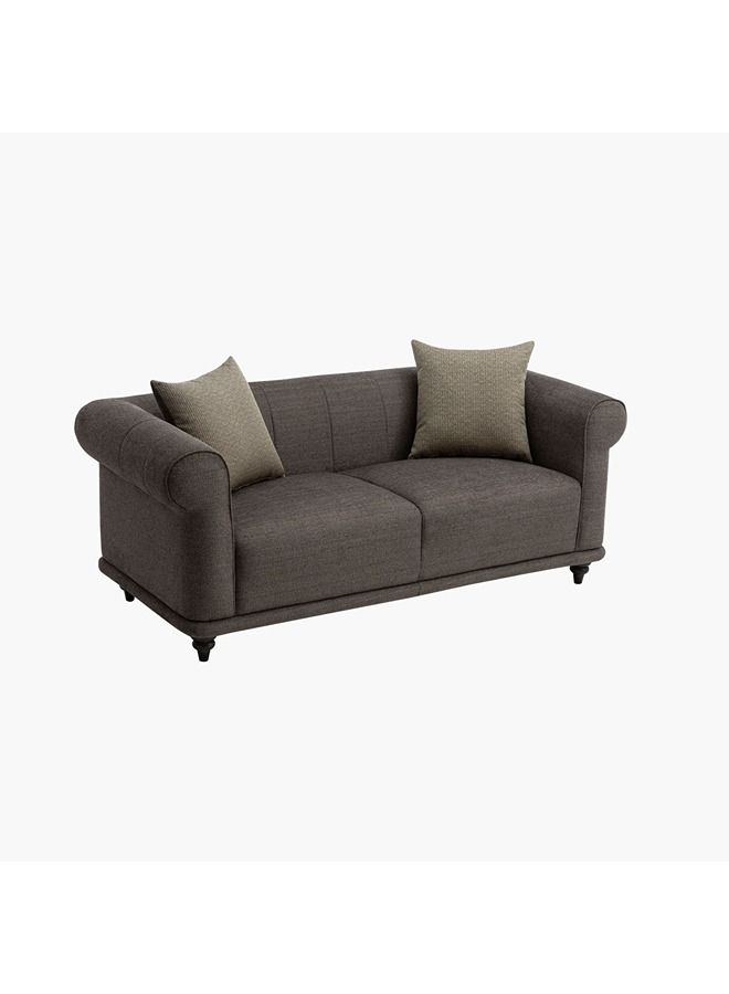 Home Box Oshawa 2-Seater Fabric Sofa with 2 Cushions 86x75x188 cm - Image 3