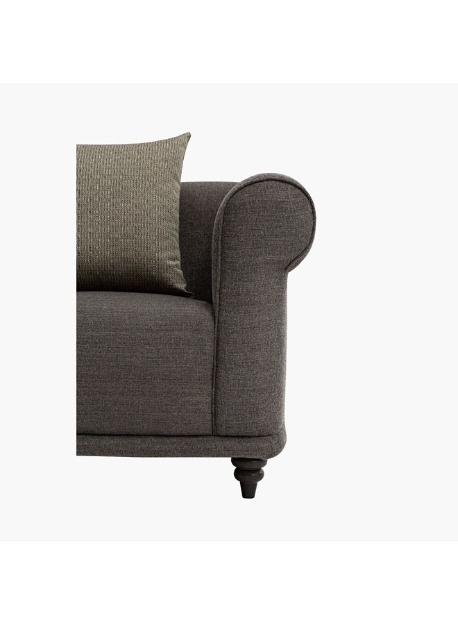 Home Box Oshawa 2-Seater Fabric Sofa with 2 Cushions 86x75x188 cm - Image 5