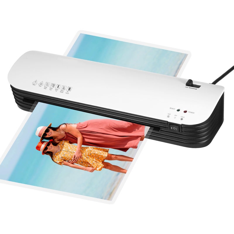 SL299 Laminator Machine Set A4 Size Hot and Cold Lamination 2 Roller System with 20 Laminating Pouches Paper Cutter Corner Rounder ABS Button for Home Office School Supplies - Image 4