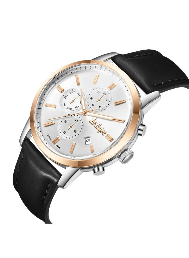 لي كوبر Men's Leather Multi Function Watch LC08085.531 - 44 mm