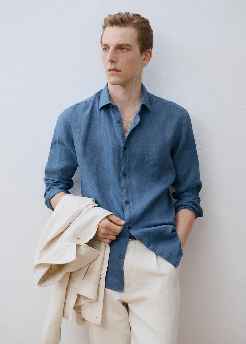 Mango Man Linen 100% shirt