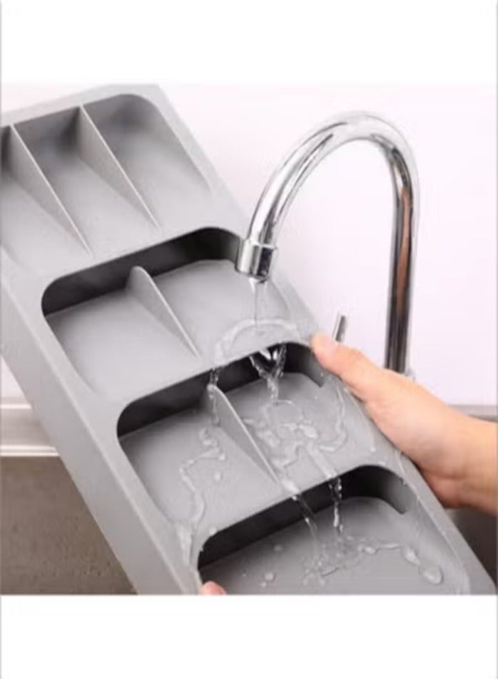 Retractable cutlery and chopsticks storage box kitchen drawer organizer cutlery divider storage rack storage rack - Image 4