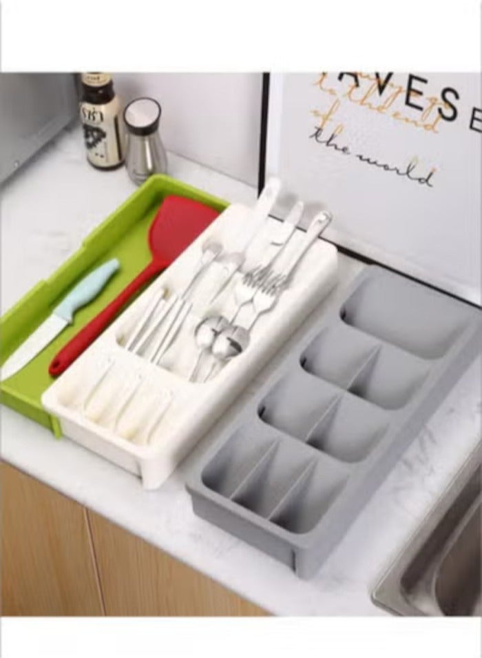Retractable cutlery and chopsticks storage box kitchen drawer organizer cutlery divider storage rack storage rack - Image 5