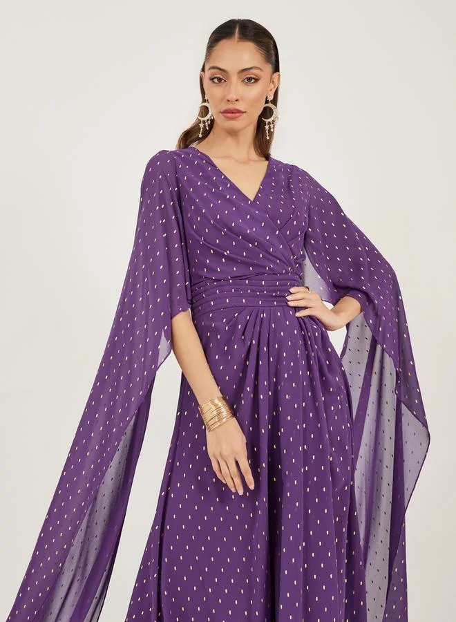 Styli Dotted Overlay Dress