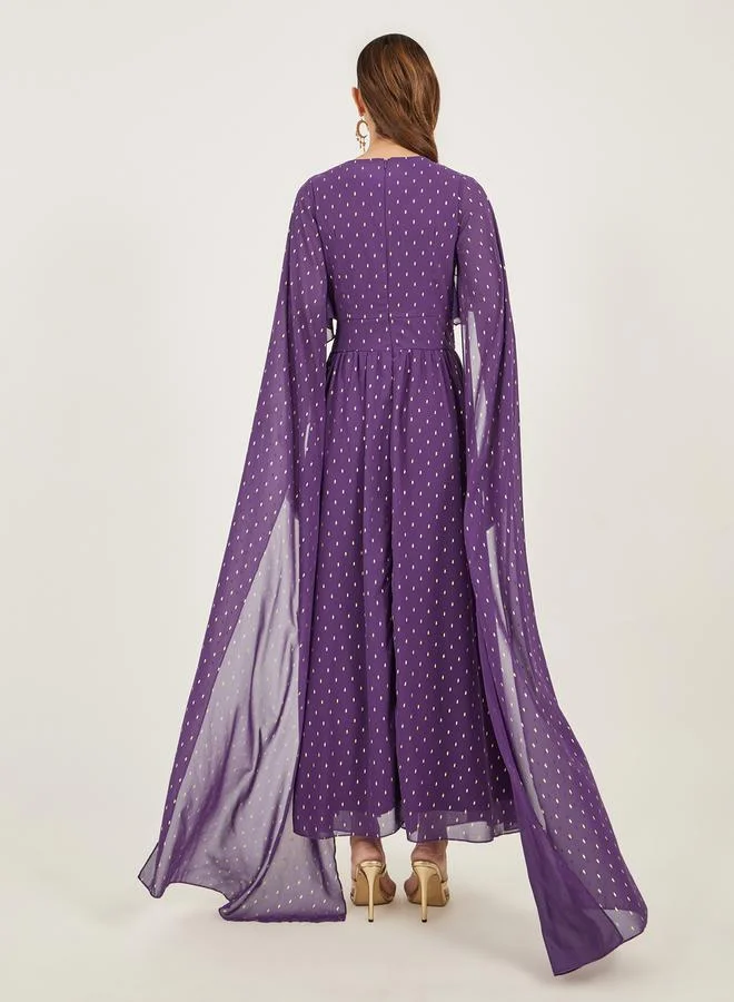 Styli Dotted Overlay Dress