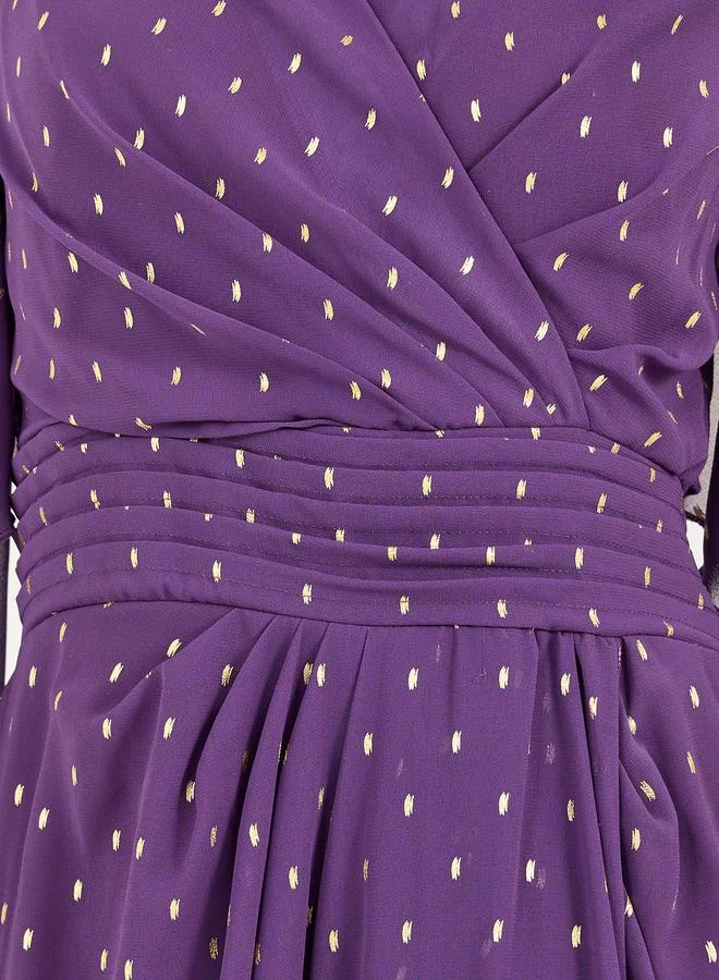 Styli Dotted Overlay Dress