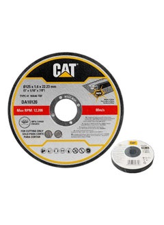 CATERPILLAR CAT DA10120 Abrasive Flat Metal & INOX Cutting Disc Ø125  5"  x 1.6mm 10pcs 